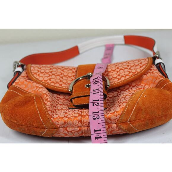 Coach Y2K Orange Small Signature Buckle Soho Hobo Shoulder Bag 6818 - Picture 7 of 7